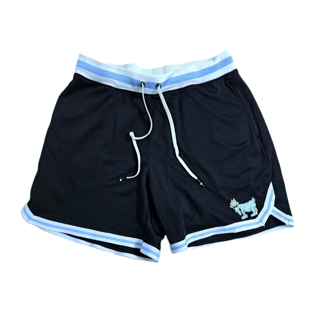 Goat USA Basketball Shorts Men's Large Black Blue Jersey Gym Run Summer